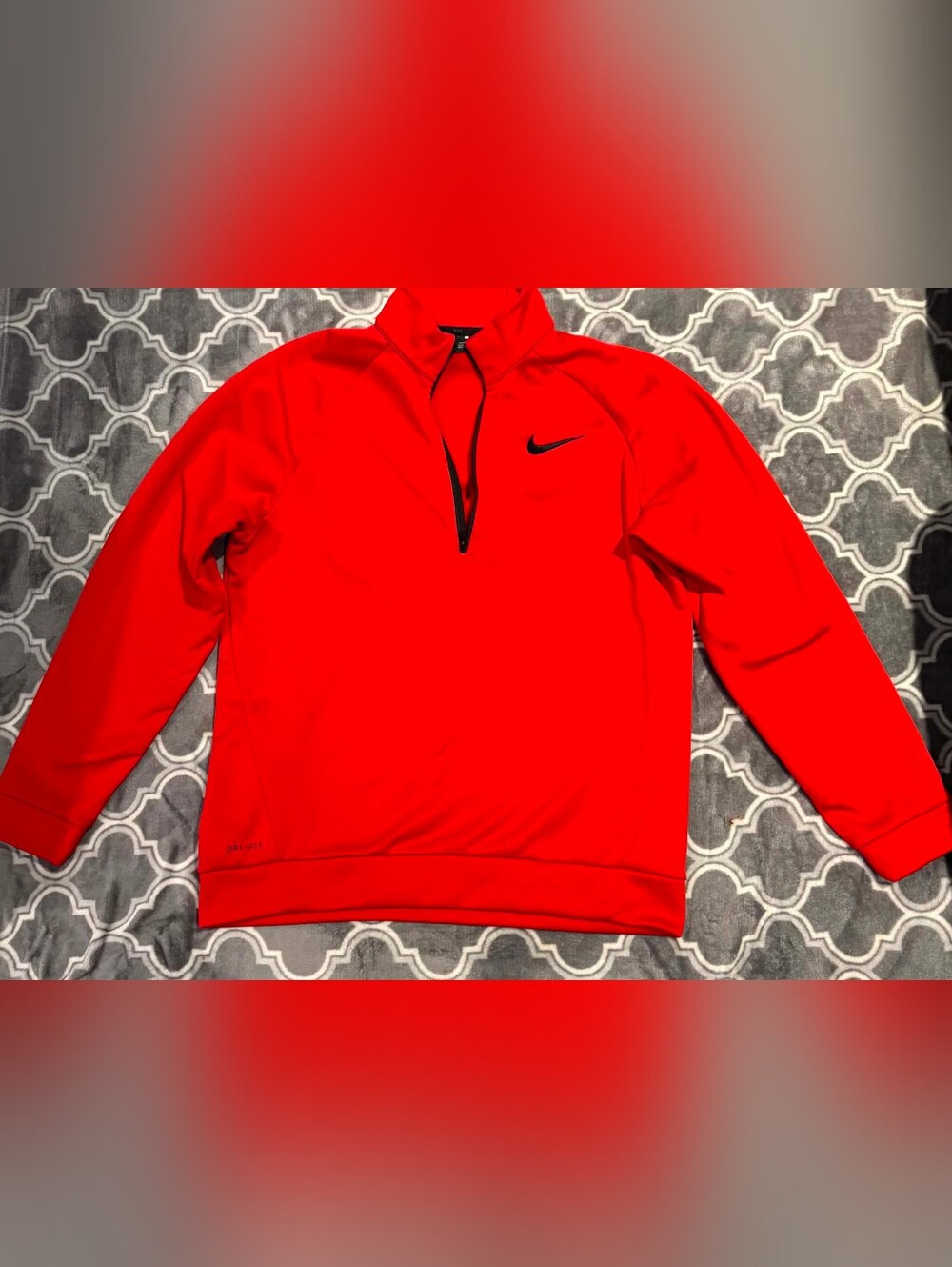 Nike Men’s Red Dri-FIT Quarter-Zip Jacket